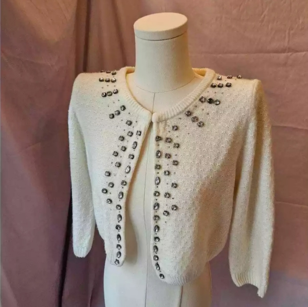 Miss Me Vintage Cream Colored Cardigan